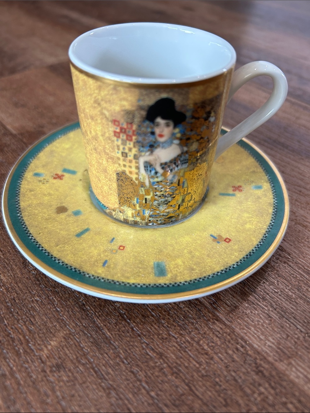 Espresso Cup & Saucer of Adele Bloch-Bauer by Gustav Klimt. Goebel Artis Orbis